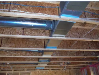 Figure 15. HVAC supply trunk installed in second-floor framing 