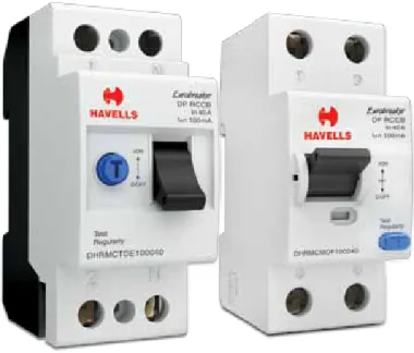 Table 1 shows electronic circuits and their possible load and residual currents, along with the suitable types of residual current protective device in each case.