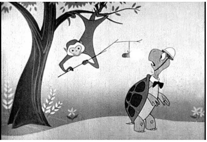 Figure 1 - Screenshot from Duck and Cover, Dir. Anthony Rizzo, (Archer Productions, Federal Civil Defense Agency, 1951), Film., accessed via ‘Duck And Cover (1951) Bert The Turtle’