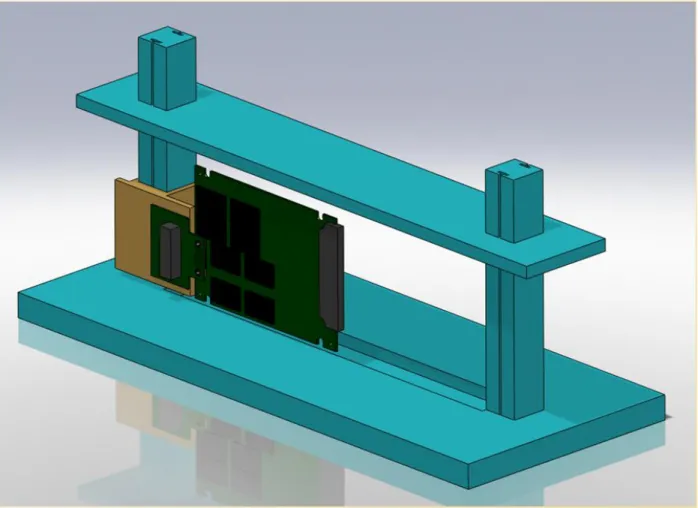 Figure 2.2 3-D model of the Vertical Sliding Track design. 