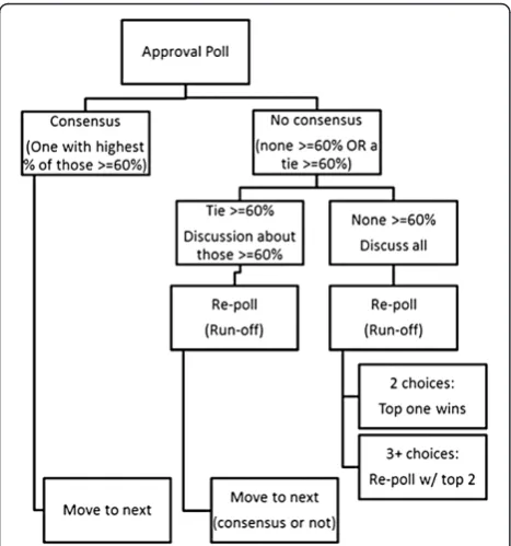 Figure 1 Overview of the voting process in the final round ofthe modified Delphi task