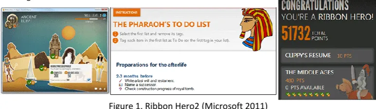Figure 1. Ribbon Hero2 (Microsoft 2011) 