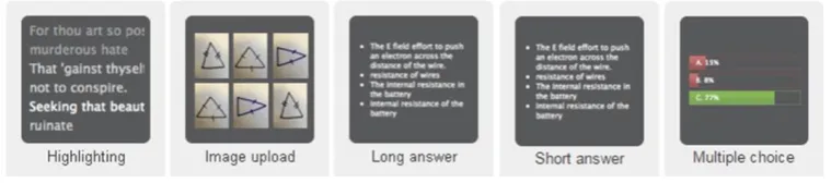 Figure 2. Smart device question types (Pearson 2013b)  