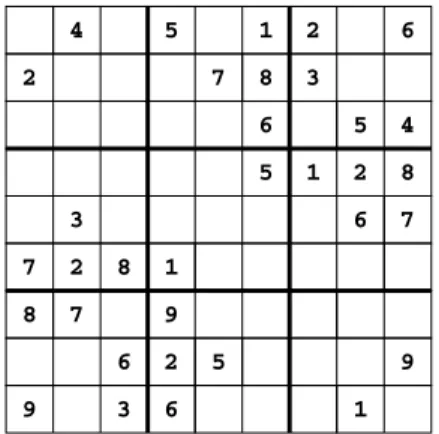 Figure 2: The solution to the Sudoku puzzle in Figure 1.