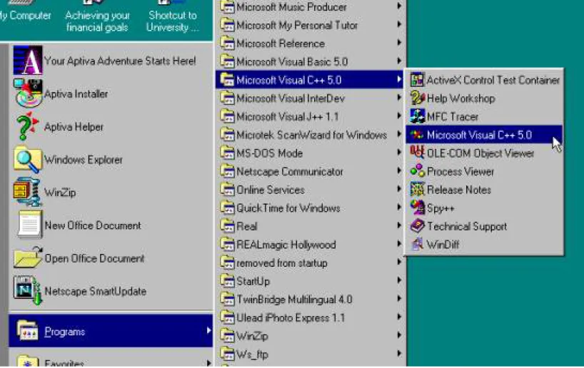 Figure 1 Start Visual C++ program.