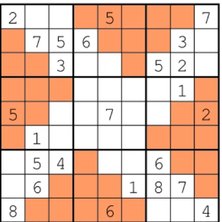 Figure 5: An example Four Pyramids Sudoku puzzle