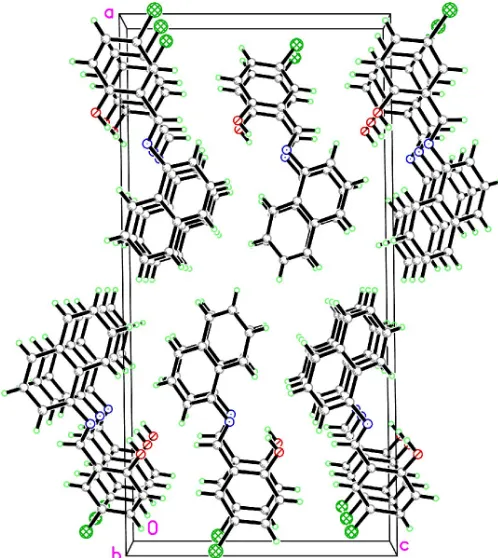 Figure 2The crystal packing of (I), viewed along the b axis.