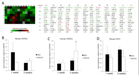 Figure 2 Angiogenic signaling from mono- and cocultured constructs and the vascular host response