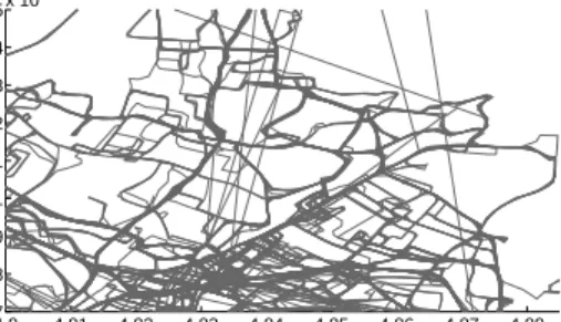 Figure 1: Tracking data example - Athens, school bus data