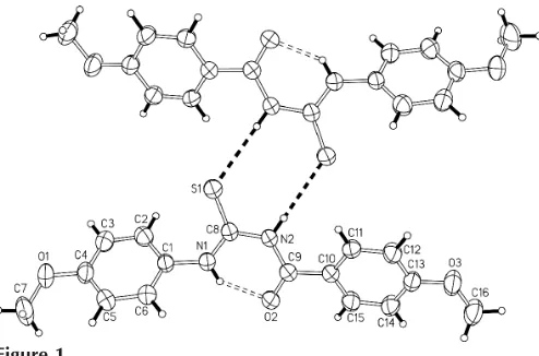 Figure 1ORTEPII plot (Johnson, 1976) of the title compound depicted as a