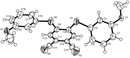 Figure 1The structure of the title compound, showing 50% probability displace-ment ellipsoids and the atom-numbering scheme.