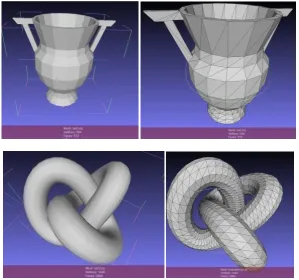 Figure 6: (a – e) shows decompressed 3D objects by the proposed algorithms 