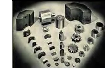 Figure 1-16 : Assortment of Alnico alloy permanent magnets. 