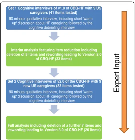 Figure 1 Flow diagram of process of face and content validitytesting of CBQ-HF.