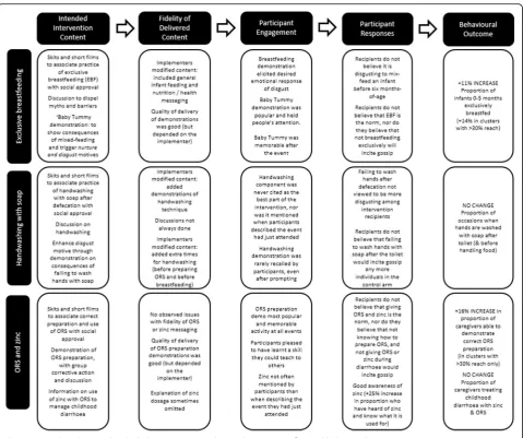 Fig. 4 Proposed mechanisms by which the intervention and its implementation influenced behavioural outcomes