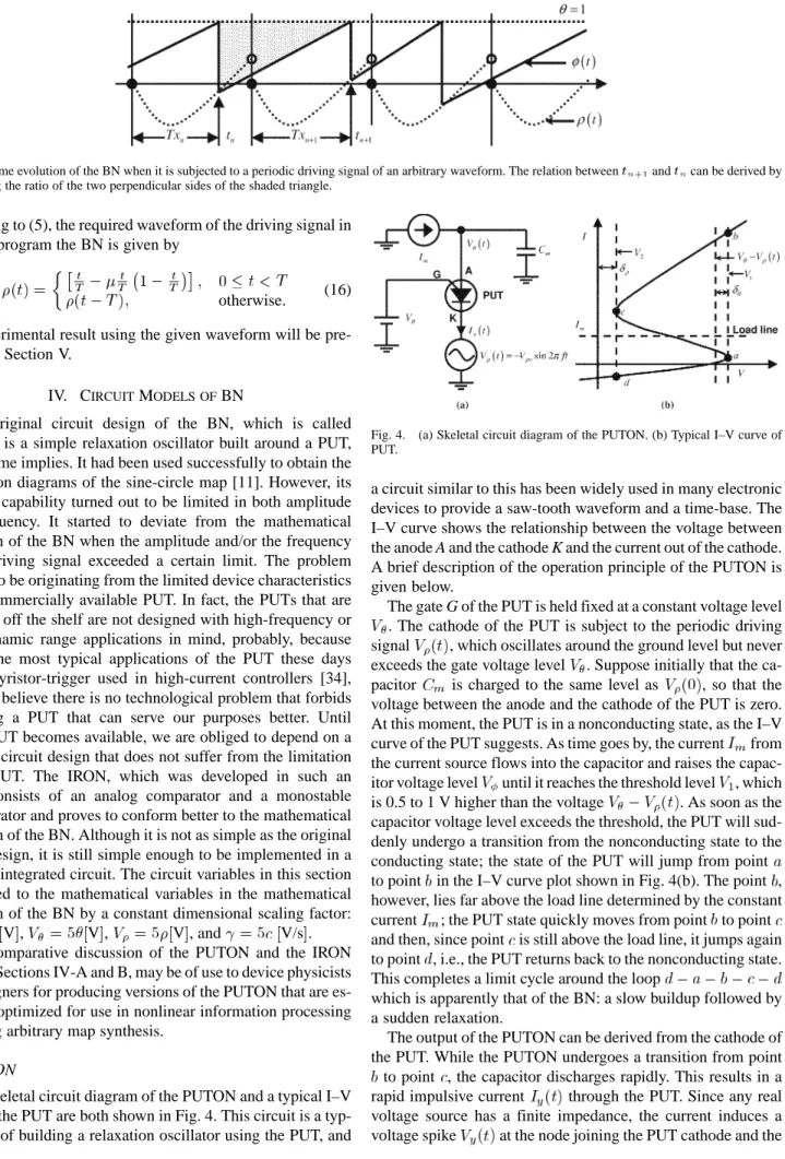 Fig. 3. Time evolution of the BN when it is subjected to a periodic driving signal of an arbitrary waveform