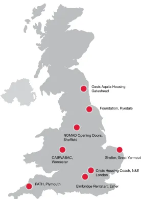 Figure 1.1: Geographical coverage of the Sharing Solutions programme