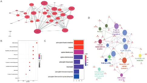 Figure 5 Functional analysis and PPI network of the hypermethylated down-regulated genes
