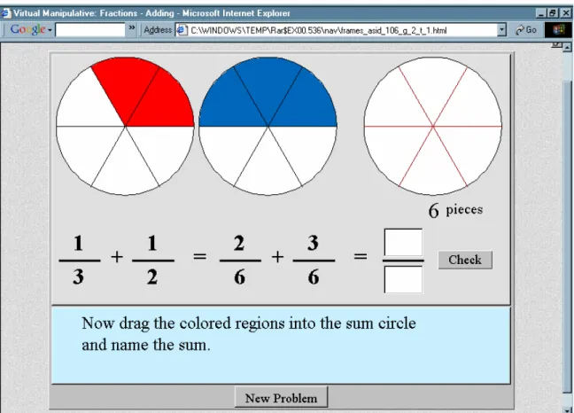Figure 3. Fraction Addition.  