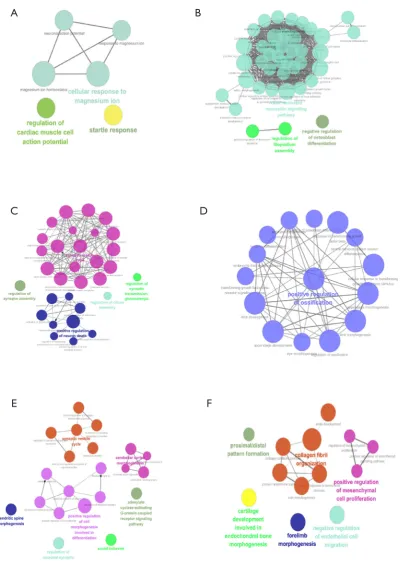 Figure 4 Hub genes intersection and functional enrichment analysis. (A,B) Analysis of the GO biological processes involved in the co-up (and down)-regulated genes between adults and children