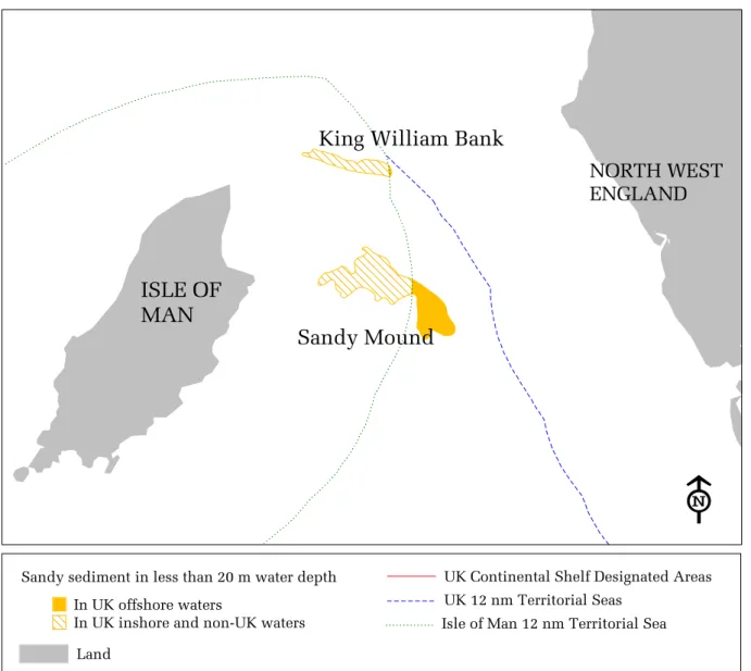 Figure 2.6 Sandy sediment in less than 20 m water depth  in UK offshore waters north-east of the Isle of Man