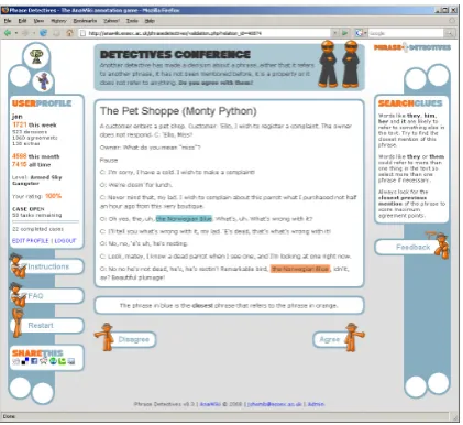 Figure 2: A screenshot of the Validation Mode.
