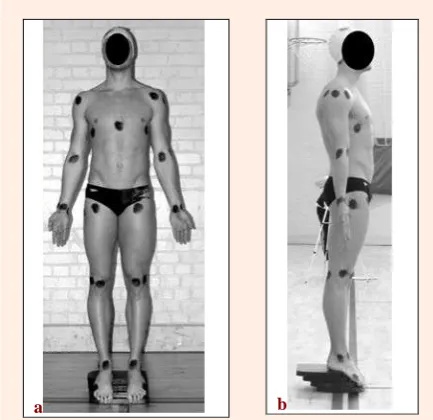 Figure 2. Example of a swimmer with body landmarks MATLAB program (Deffeyes and Sanders, 2005)
