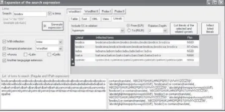 Figure 3. Some representative examples of aligned segments with the keywords glava and ����� and their inflectional forms in HTML format