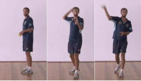Figure 1. An example of three screen shots of the advanced visual information projected onto 