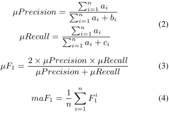 Table 2: The results of a classiﬁcation representedin a contingency table.