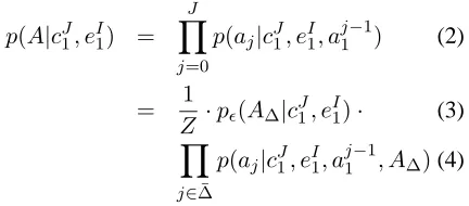 Figure 1: How syntactic dependencies can help wordalignment: an example