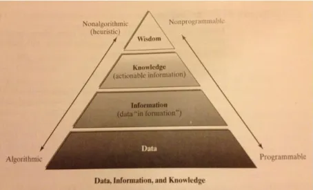 Figure 2.1 Knowledge Pyramid (Awad &amp; Ghaziri, 2004) 