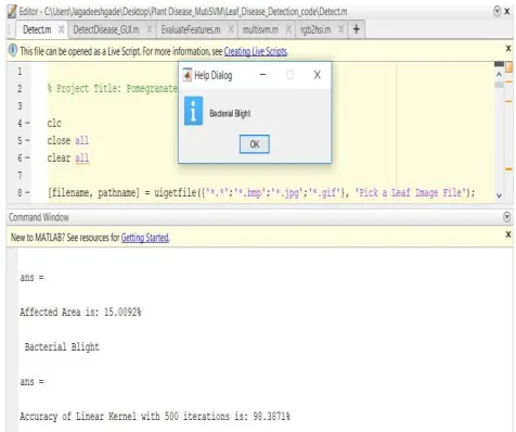 Fig 11: Simulation result by using GUI MATLAB code 