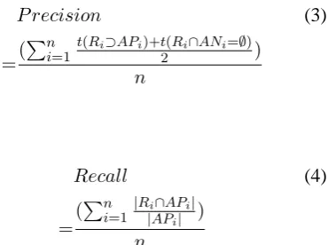 table 3:The experiment that we report here is intendedto be an experiment with the evaluation method de-
