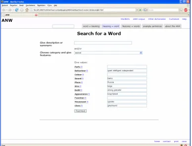 Figure 2 Screenshot Meaning → Word 