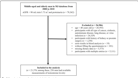 Fig. 1 Flow chart diagram of subjects included in the study