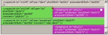 Figure 3: Serengeti’s comparison window in thelower left part of the GUI.