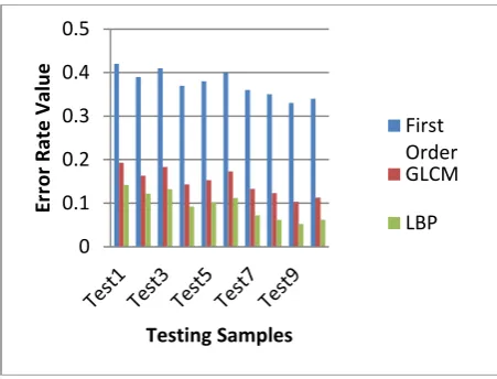Fig. 4. Error Rate Analysis of Feature Extraction Method 