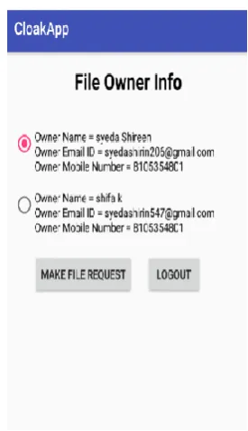 Fig 9 : User 2 selects the file type and file name. 