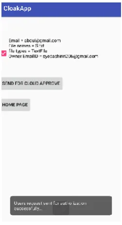 Fig 12 :  User 2 decrypt the requested file using the  CSPRN key