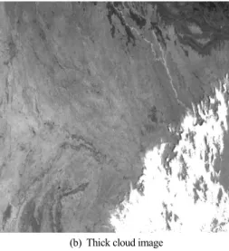 Figure 5.    Less cloud image and thick cloud image 