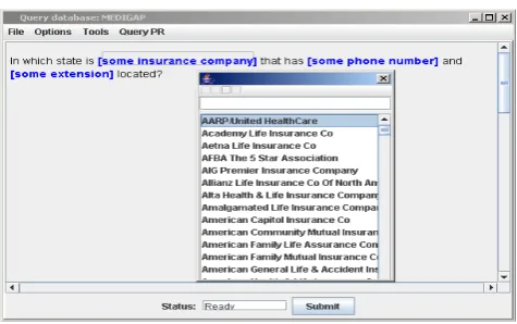 Figure 3: Query editing interface snapshot