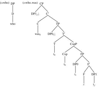 Figure 7: Syntactic elementary trees for Who wasit who won?