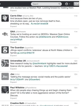 Figure 1  Joelle’s Twitter ‘feed’
