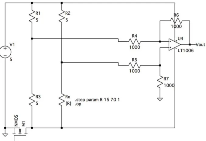 Figure 10 - Wheatstone Bridge Circuit Followed by a Different Amplifier (Sensor)