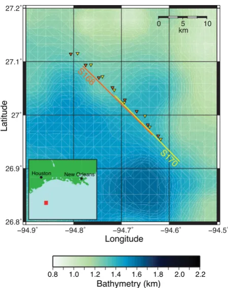 Fig. 1. Location map. Bathymetry has been interpolated from a1′ grid (Smith and Sandwell, 1997) to 0.5′ grid spacing