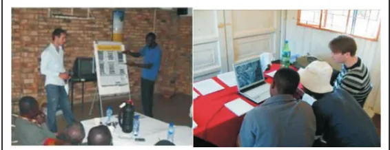 Figure 4. Paper-based and functional design workshops executed by changemanager and local contacts (ACi).