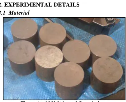 Figure 1:  080M40 steel Sample bars For this study, 080M40 steel bars were used. The 