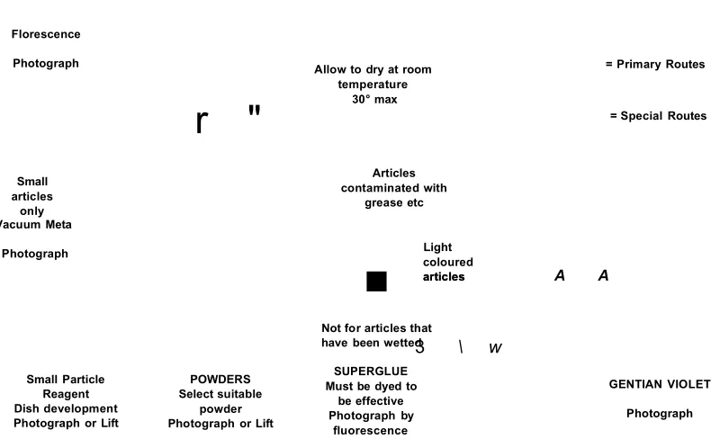 Figure 1-4: A fingermark enhancement technique workflow for fingermarks