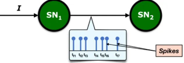 Figure 1.4: Depiction of spiking neurons and their characteristic event-based coding.